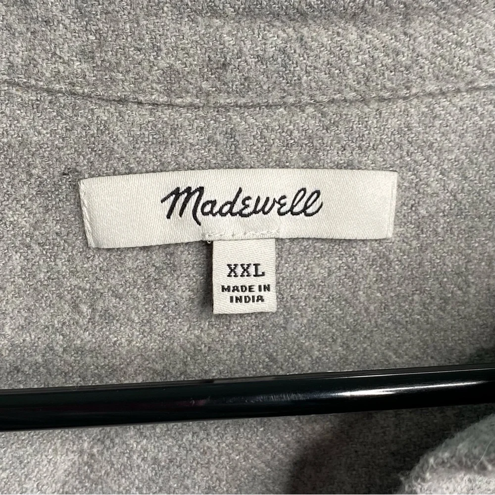 Madewell Size XXL Flannel Flap-Pocket Oversized Ex-Boyfriend Shirt - Picture 8 of 12